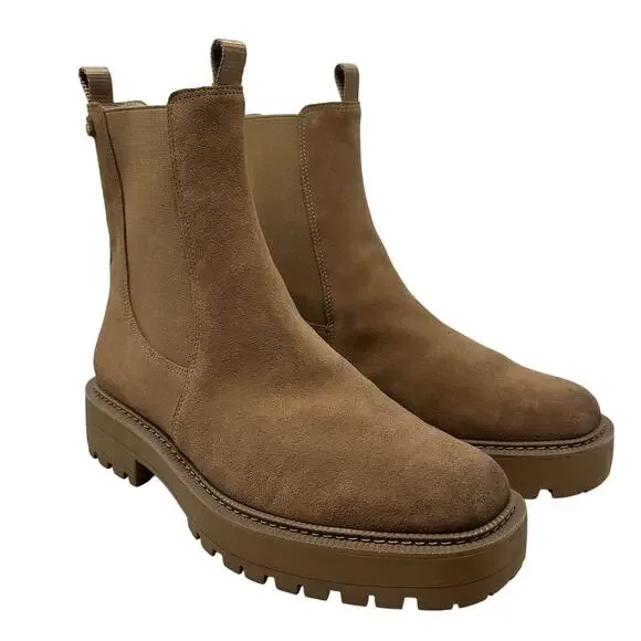 Sam Edelman Laguna Chelsea Boots Tan Suede Lug Sole Ankle Booties Women’s 11 - Picture 6 of 14